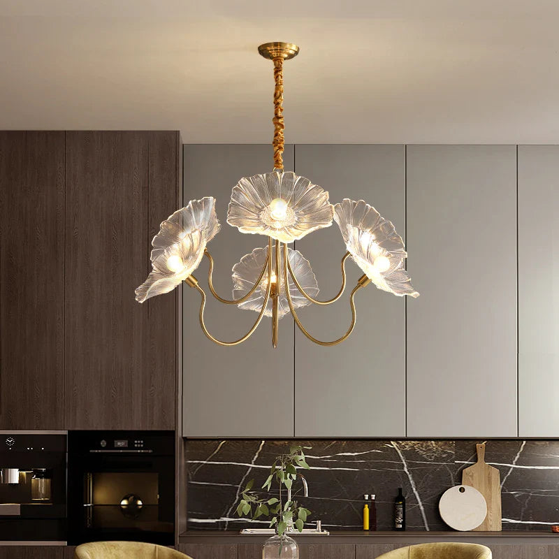 Axya Modern Nordic Flower Chandelier for Living & Dining Room