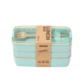 Axyaa 3-Layer Wheat Straw Bento Box | Healthy Material Lunch Container