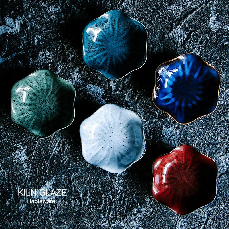 Axya Japanese Style Ceramic Small Dish Set for Sauces and Dips