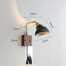 Axyaa Clear Glass LED Wall Lights with Pull Chain Switch - Modern Nordic Wall Lamp