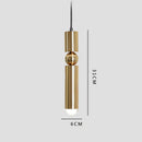 Axyaa Modern Golden Cylinder Pipe Pendant Light