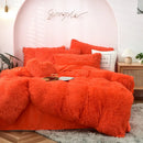 Axyaa Long Hair Velvet Duvet Cover Set - Queen Size