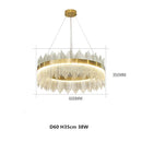 Axyaa Crystal Chandelier Pendant Light Modern Luxury Dining Room Hall Lamp