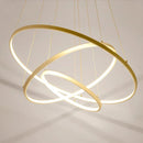 Axyaa Modern Circle Rings Pendant Light - White/Gold/Black Luster Lamp