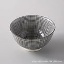 Axyaa Wind Ceramic Salad Bowl Set - Stylish Threaded Rice Bowls for Home