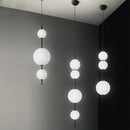 Axyaa Modern Glass Ball Chandelier Pendant Light for Kitchen, Bedroom & Restaurant Decor