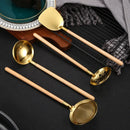 Axyaa Stainless Steel Cooking Utensils Set with Wooden Handle