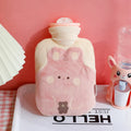 Axyaa Kawaii Bear Hot Water Bottle Plush PVC Cute Hand Foot Warmer