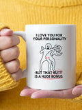 Axyaa Funny Ceramic Coffee Mug Valentine's Day Present Husband Wife Birthday Gift