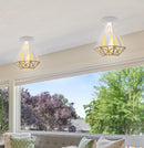 Axya Modern Nordic White LED Ceiling Light Industrial Vintage Loft Lamp