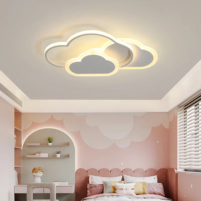 Axya Cloud Kids Ceiling Lamp - Pink Bedroom Study Lighting