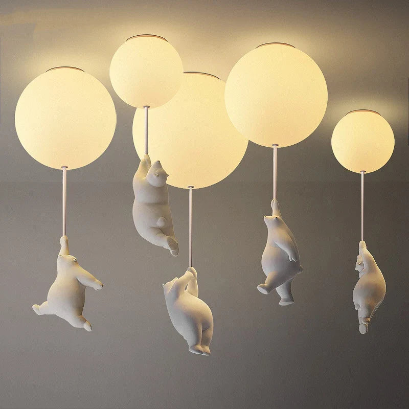 Axyaa Bear LED Ceiling Lights for Home Kids Rooms, Bedroom, Living Room Decor