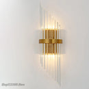 Axyaa Crystal Gold Wall Lamp: Luxury American Country Style for Home and Hotel Decor