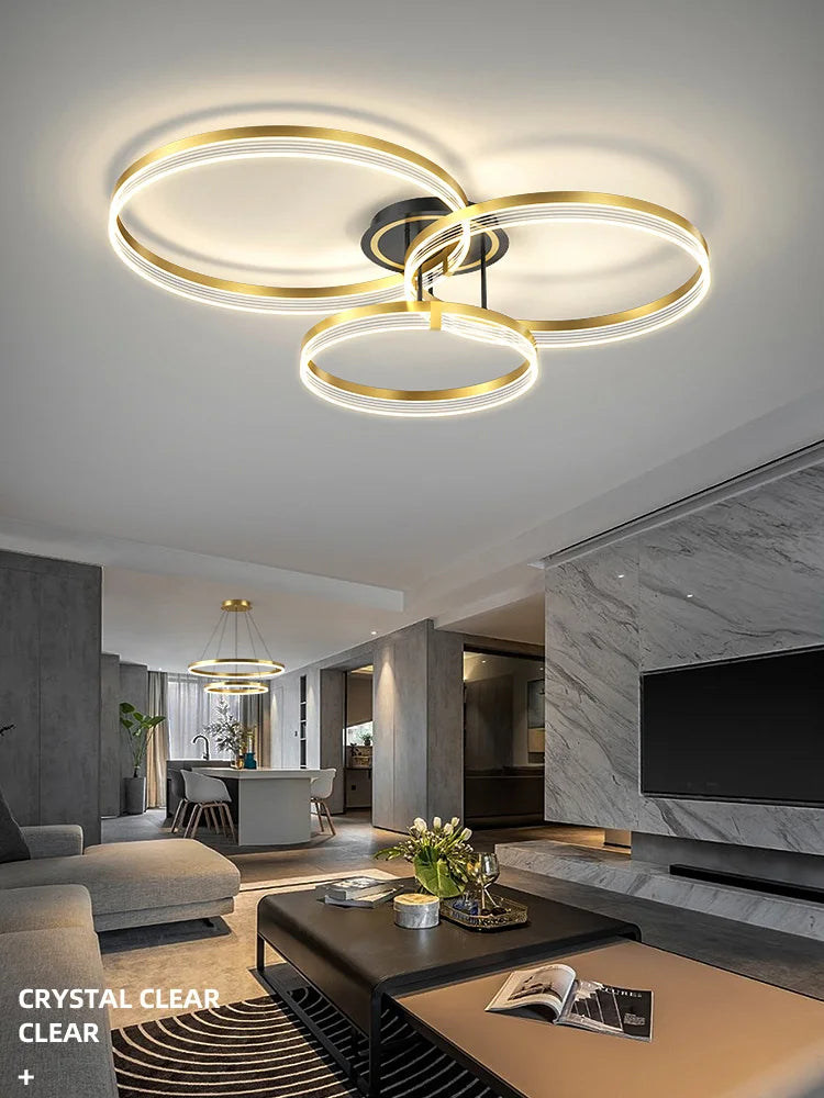 Axyaa Nordic Light Luxury Ceiling Lamp: Modern, Simple, Elegant for Living Room, Dining, Bedroom