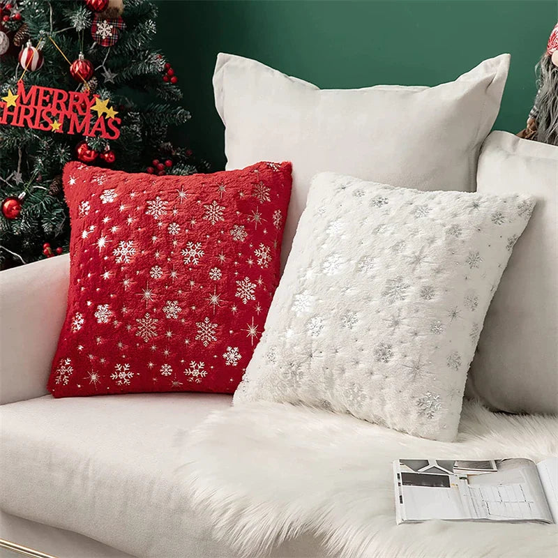 Axyaa Christmas Pillow: 18x18 Nordic Home Decorative Plush Cushion