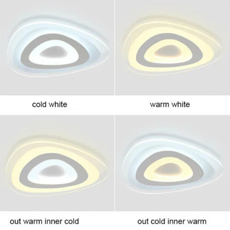 Axyaa Triangle LED Ceiling Lights - Modern Acrylic Lamparas de Techo Fixtures