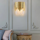 Axyaa Crystal Wall Lamp with Wireless Charging: Modern Minimalist Luxury for Bedroom, Aisle, Staircase