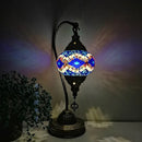 Axyaa Turkish Mosaic Table Lamp: Handcrafted Vintage Art Deco Glass Bedside Light