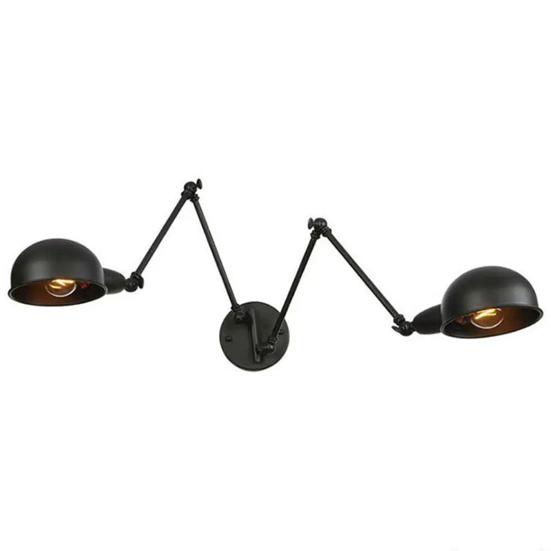 Modern Double Swing Arm Wall Lights by Axyaa: Bedside Novelty Indoor Lamp