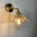 Nordic Glass Wall Lamp Rotatable Brass Sconce - Axyaa