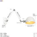 Axyaa Industrial Retro Adjustable Swing Arm Wall Lamp Sconce