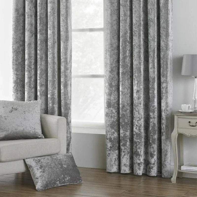 Crushed Velvet Grey Cushion Cover by Axyaa - Nordic Luxury Home Decor
