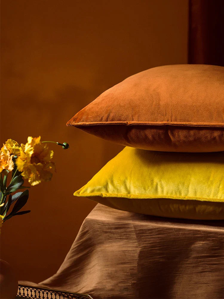 Velvet Decorative Pillow Cover 30x50cm for Living Room Sofa - Axyaa Palette