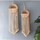 Axyaa Round Flower Pot Macrame Wall Hanging for Bohemian Room Decor