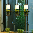 Axyaa Modern Chinese Plant Pendant Light Black Industrial Art Hanging Lamp