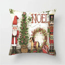 Axyaa Red Truck Christmas Tree Pattern Cushion Cover Home Decor 45X45CM