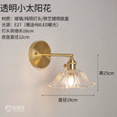 Nordic Brass Wall Lamp Small Copper Glass LED Wall Sconce – Axyaa