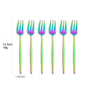 Stainless Steel Small Fork Set for Desserts and Fruits by Axyaa