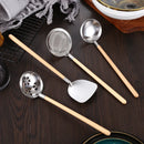 Axyaa Stainless Steel Cooking Utensils Set with Wooden Handle