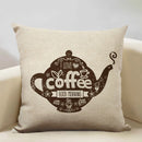 Axyaa Life Beautiful Words Linen Cushion Cover 45x45cm Luxe Bedroom Decor