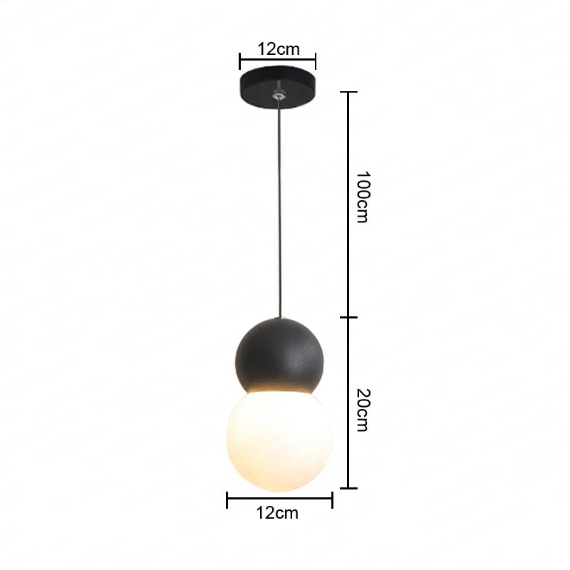 Axya Nordic Glass Pendant Lamp for Home Indoor Decor - 4 Colors