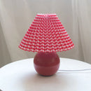 Axya Vintage Pleated Table Lamp with LED Tricolored Bulb