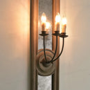 Axyaa Retro Wooden Glass Wall Sconce for Villa Hotel Decor Mirror Loft