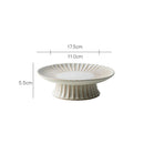 Axya Ceramic Cake Stand & Fruit Dish Plate - Retro Design