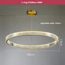 Axyaa Luxury Crystal Chandelier with LED Dimming for Villa Staircase
