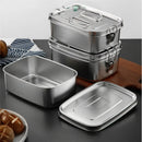 Axyaa Stainless Steel Bento Box: Large Double Layer Food Storage Container