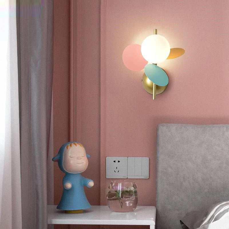 Nordic Macaron Tree Leaves Wall Lamp for Kids' Room: Axyaa Decor