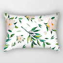 Axyaa Daisy Flower Rectangular Lumbar Cushion Cover for Bedside, Living Room, and Car