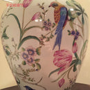 Axyaa Coral Flower Bird Ceramic Table Lamp Hand-Painted Crack Glaze Living Room