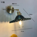 Axyaa Amber Glass LED Wall Sconce Modern Nordic Bedroom Cafe Stair Light Fixtures