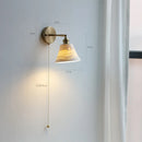 Axyaa Copper LED Wall Light Pull Chain Switch Bathroom Mirror Stair Sconce