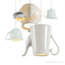Axyaa Nordic Ceramic LED Pendant Lights Modern Kitchen Dining Room Lighting