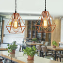 Axyaa Rose Gold Iron Cage Pendant Light for Home Kitchen and Dining Room