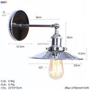 Axyaa Antique Gold Rustic Wall Lamps LED Industrial Wall Lights Loft Decor