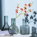 Axyaa Geometric Relief Glass Vase Hydroponics Flower Pots Desk Decor Floral Vases