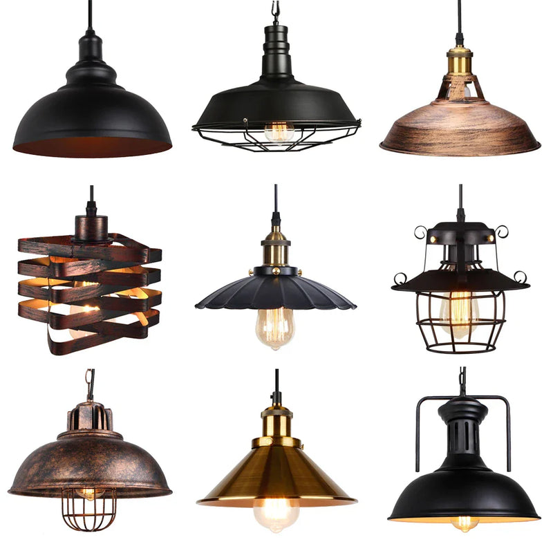 Nordic Industrial Loft Pendant Light for Home Living Room Kitchen by Axyaa